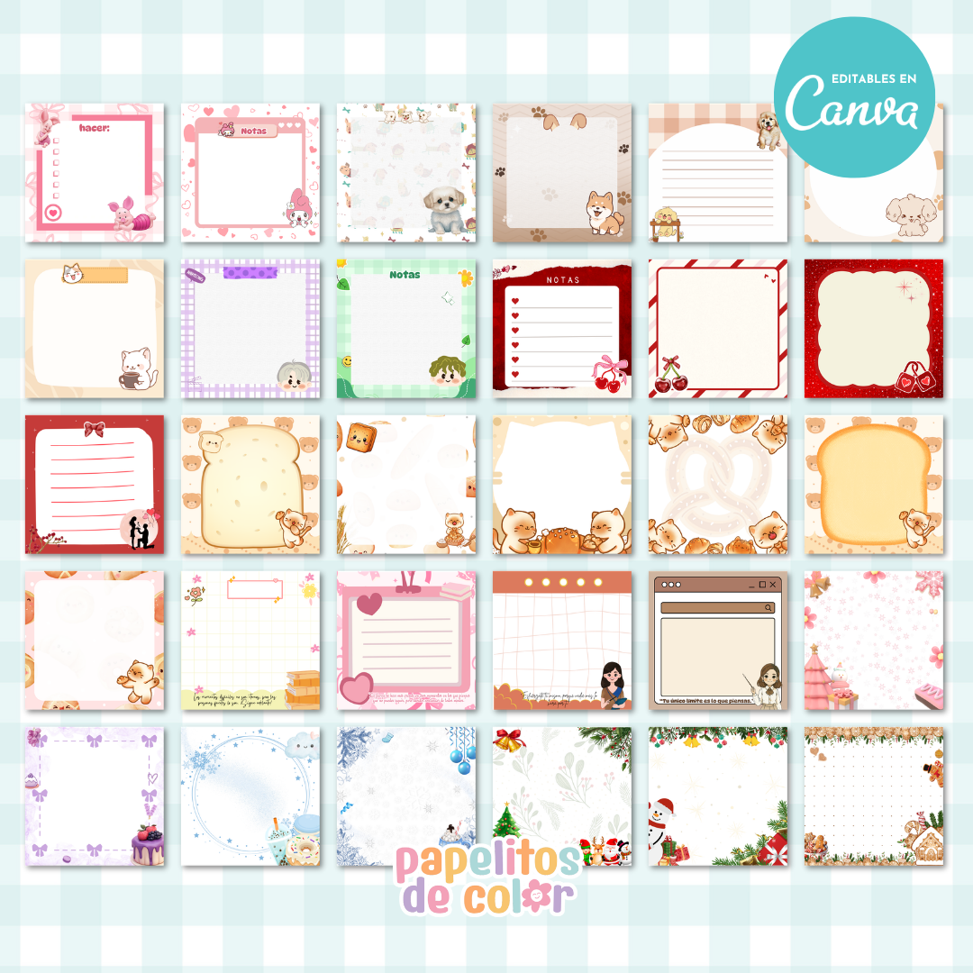 ✨ Combo Blocs x204 📝 | Editable en Canva PRO 🎨
