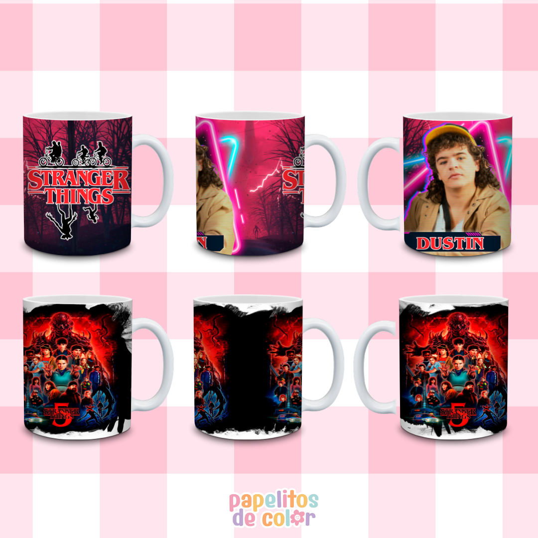 ☕🕯️ Diseños para Tazas Stranger Things ✨📺