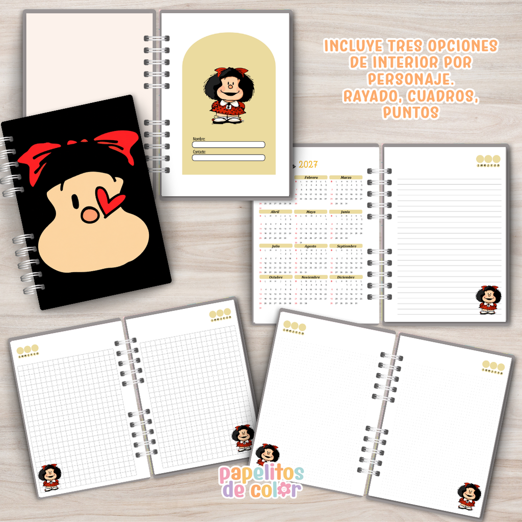 📚 Cuadernos A4 Mafalda 2027