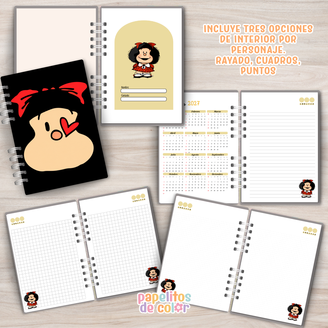 📚 Cuadernos A4 Mafalda 2027