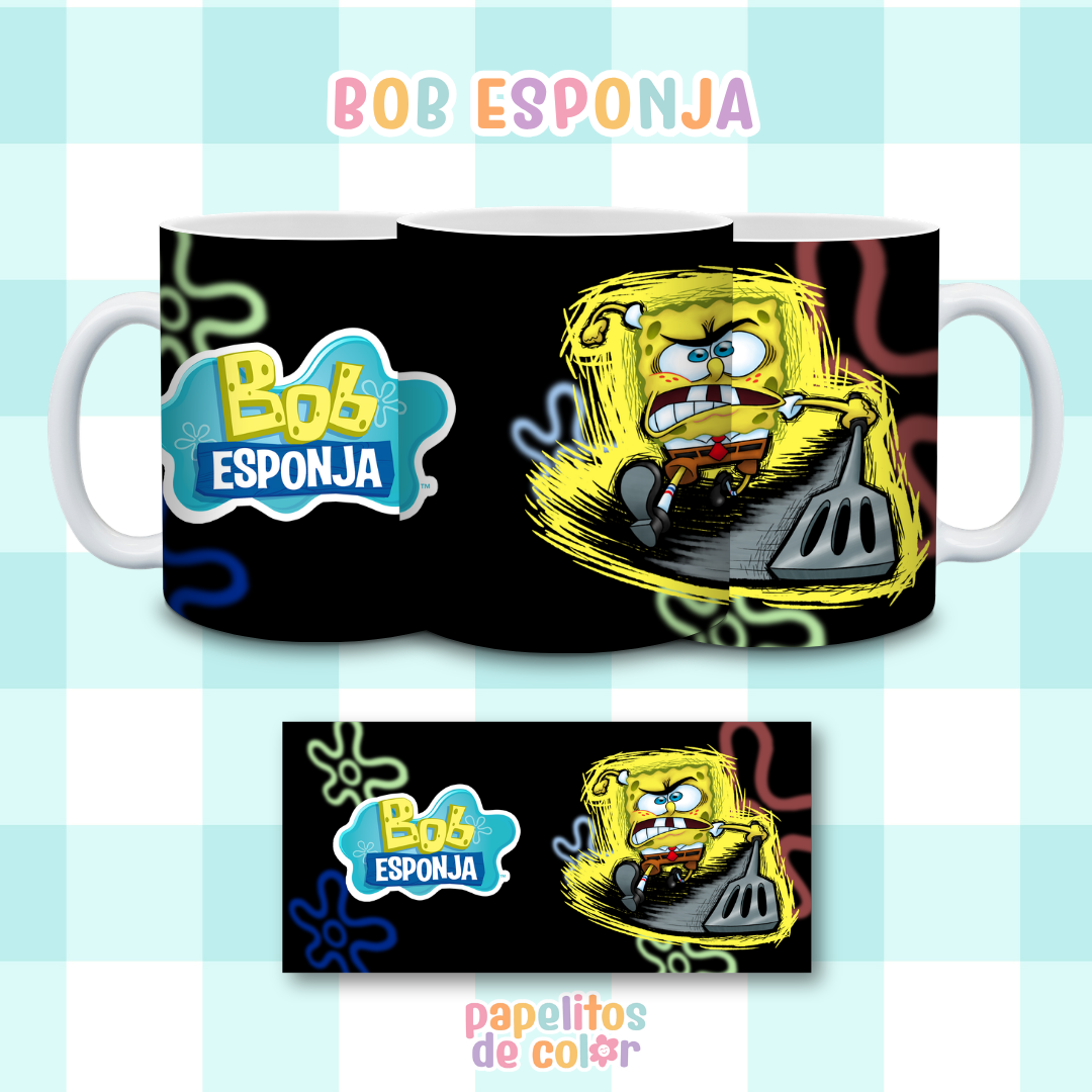 ☕🍍 Diseños para Tazas Bob Esponja ✨🫧