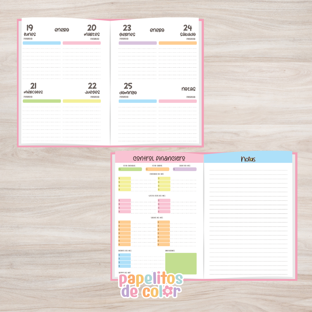 💫Agenda Charletas - Estilo Folleto 2027🗓️