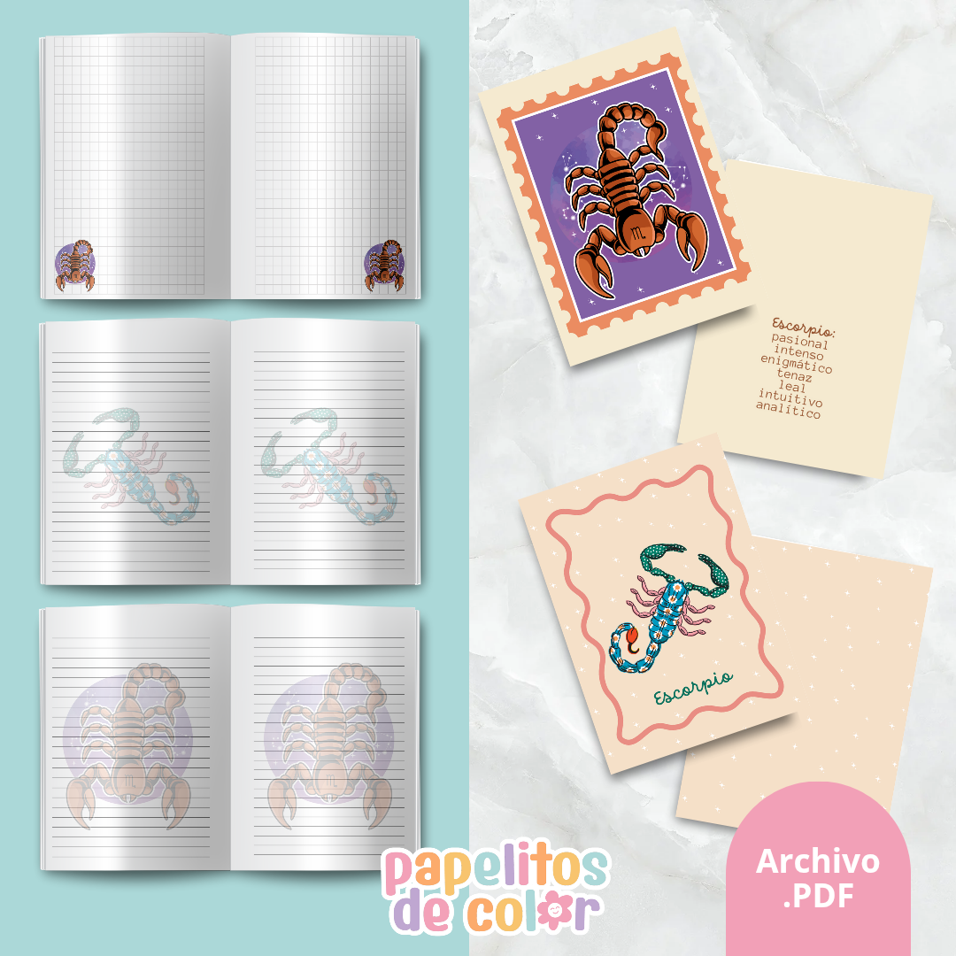 ♓ Cuadernos Abrochados del Zodiaco