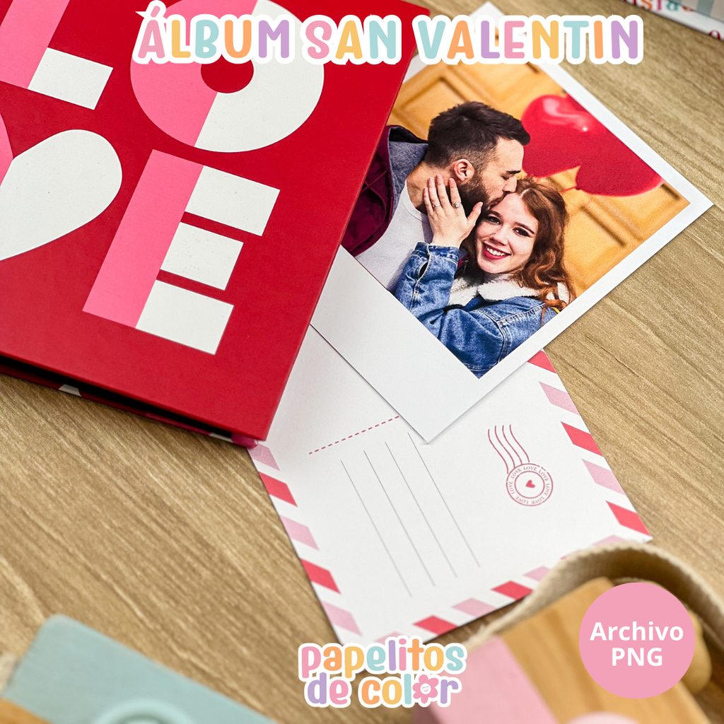 💕📸 Álbum para Polaroids – San Valentín
