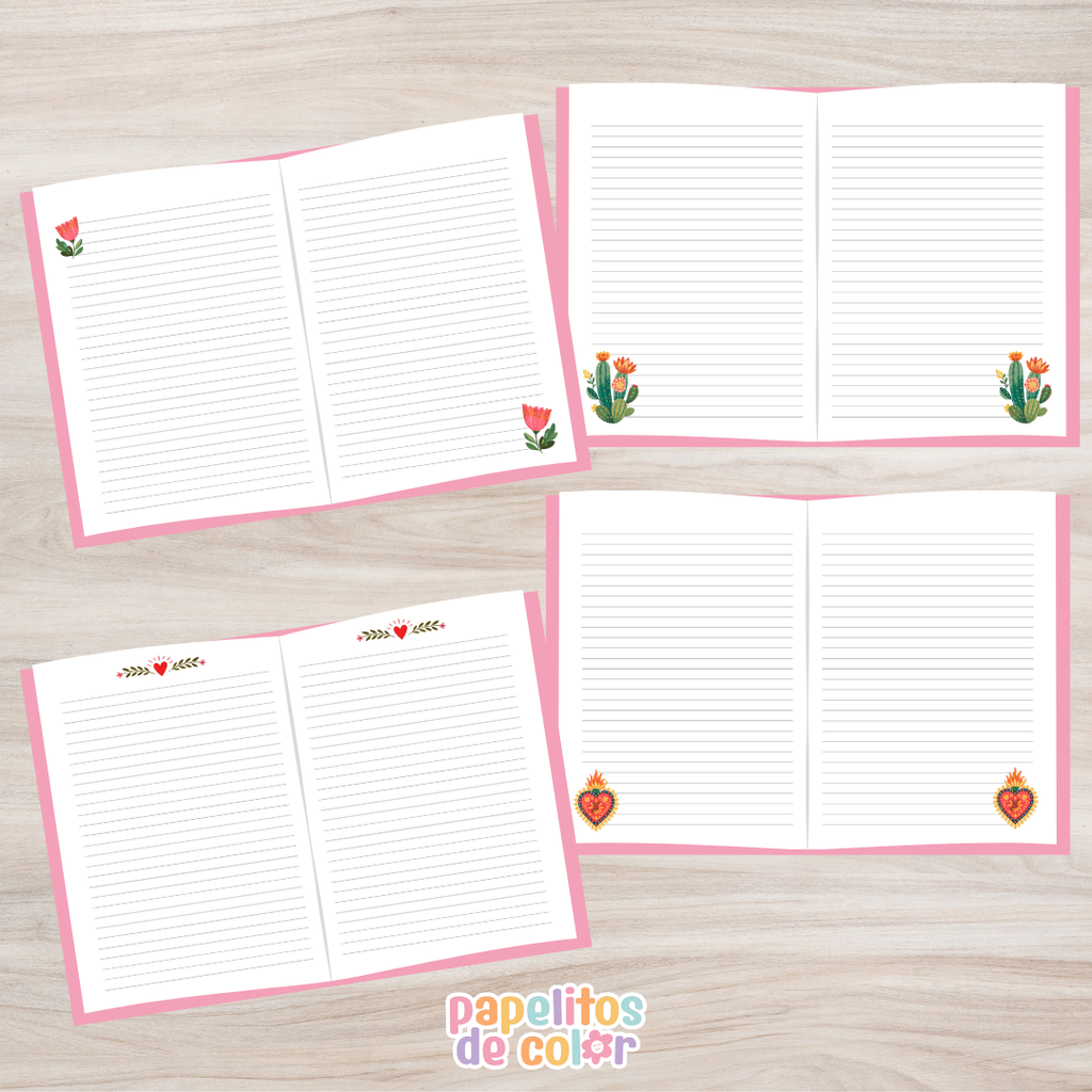 🌸🖍️ Abrochaditos Frida – Colección de Tapas e Interiores ✨📚