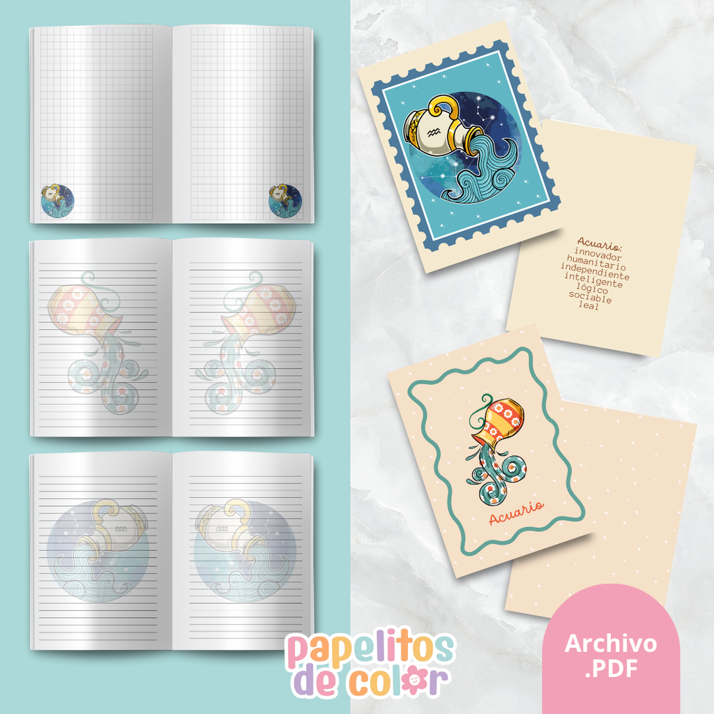 ♓ Cuadernos Abrochados del Zodiaco