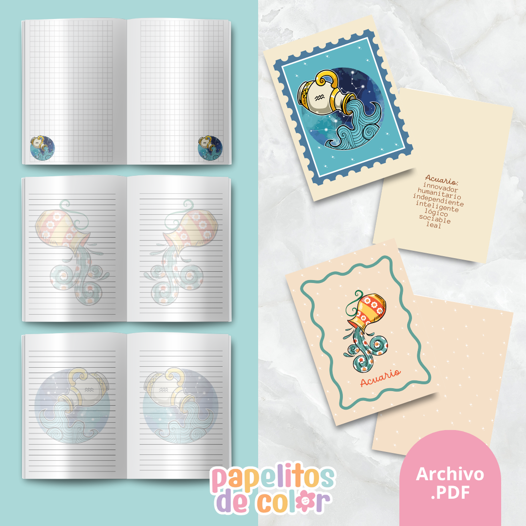 ♓ Cuadernos Abrochados del Zodiaco