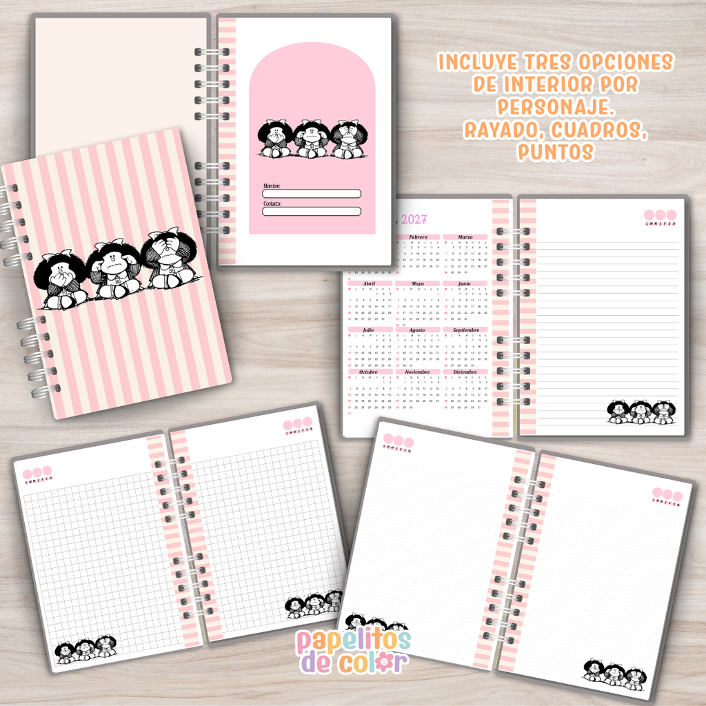 📚 Cuadernos A4 Mafalda 2027
