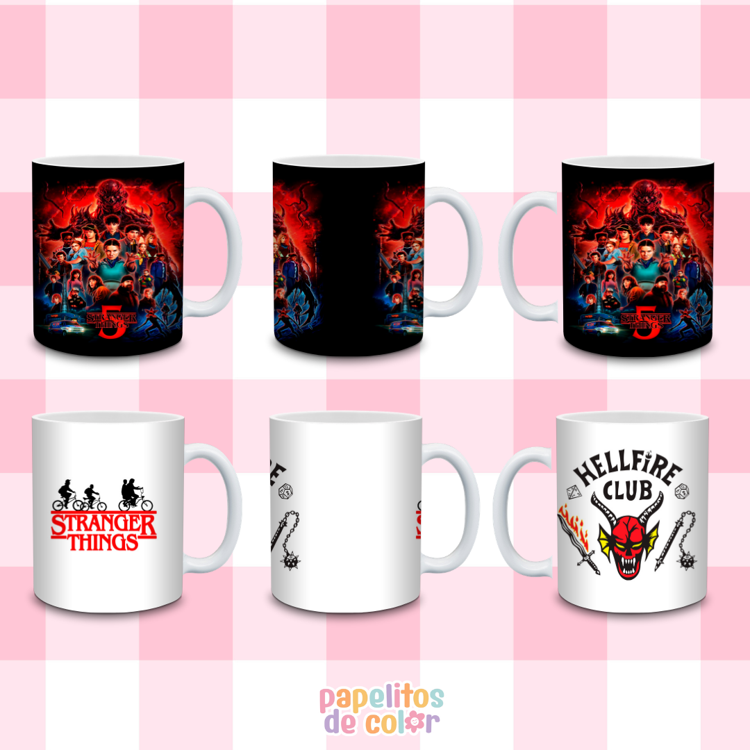 ☕🕯️ Diseños para Tazas Stranger Things ✨📺