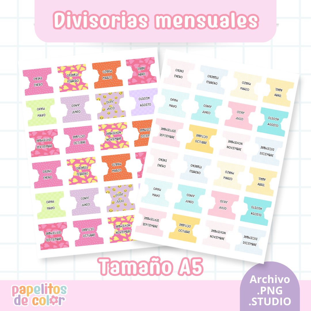 Solapas Divisorias Kit 2 – 5 diseños ✨