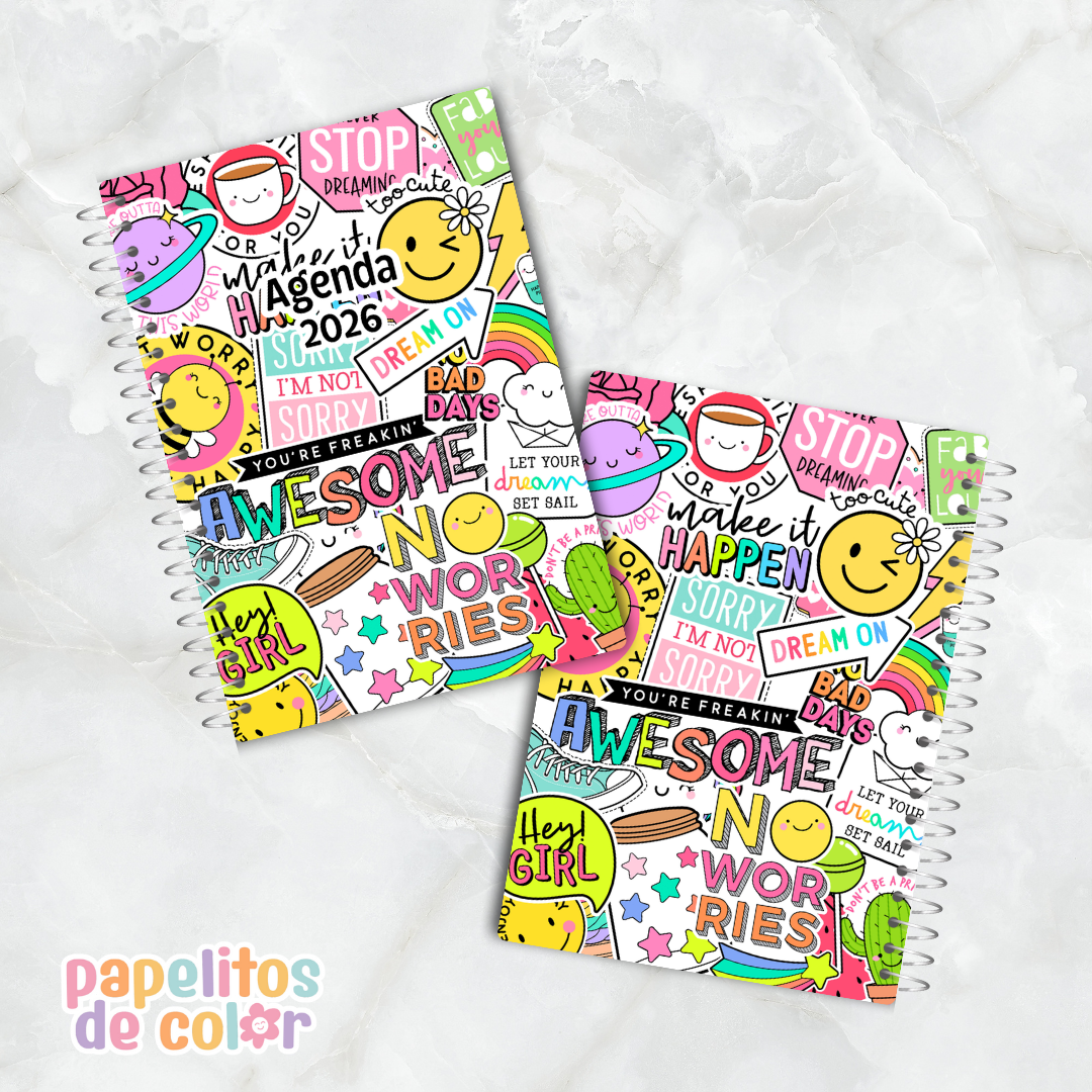 Agenda Semanal Colores 2026 🌈