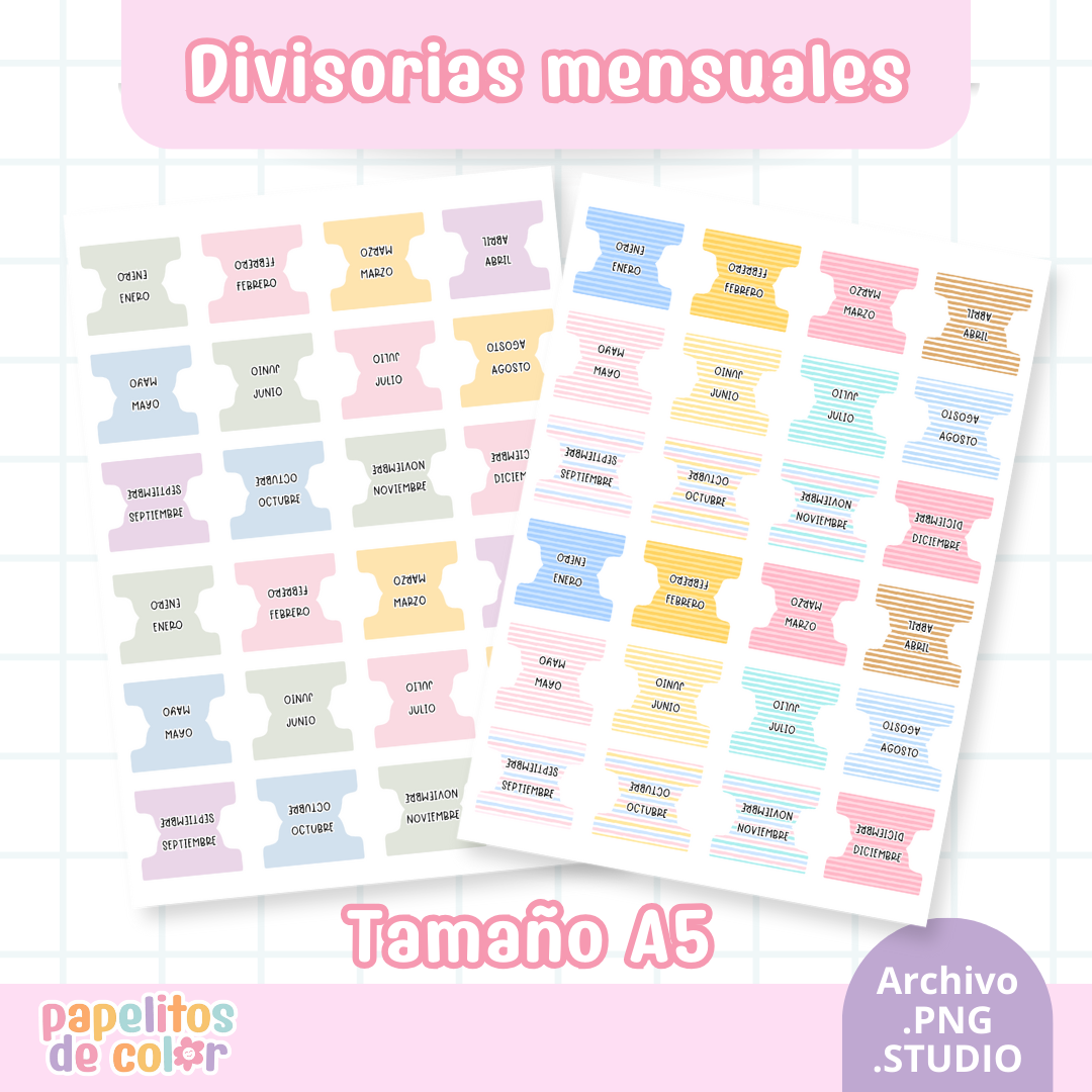 Solapas Divisorias Kit 2 – 5 diseños ✨
