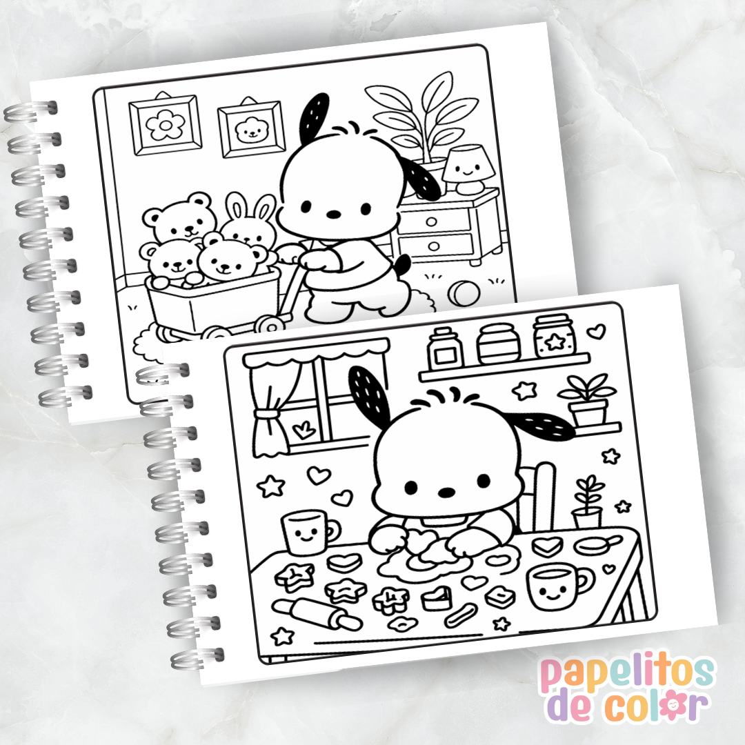 🐶🎨 Libro para Pintar de Pochacco 🖍️✨