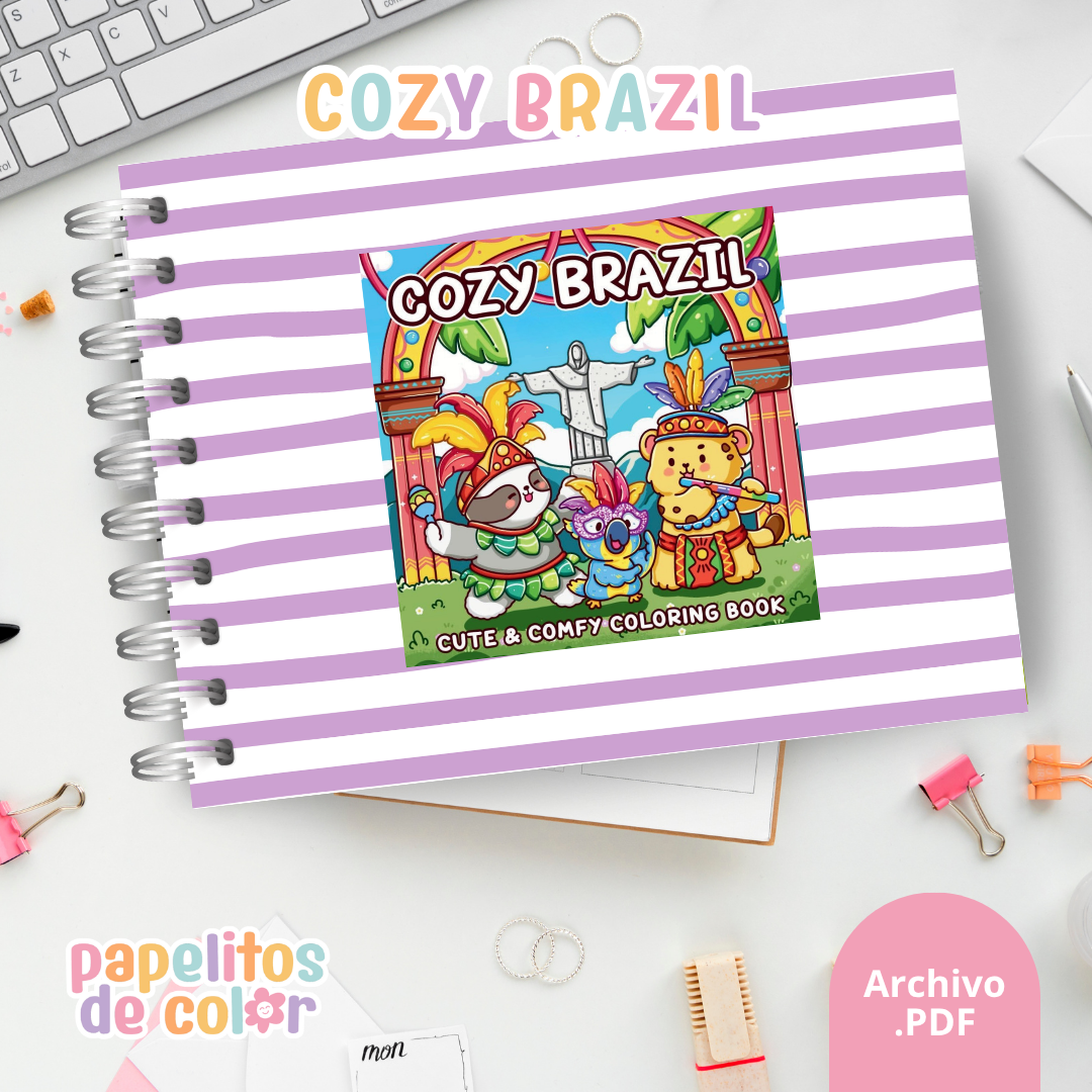 🇧🇷☕ Libro para Pintar Cozy Brasil✨