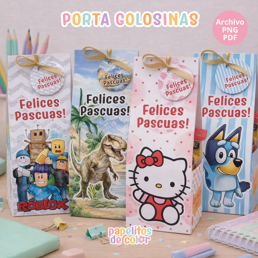 🐰🍫 Portagolosinas – 21 Diseños🥚🎁Pascuas