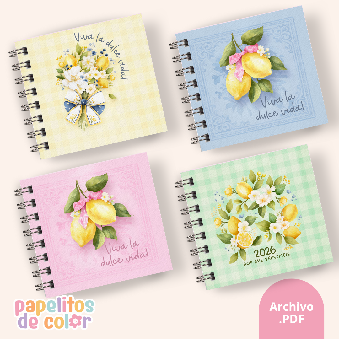Pack 15 Portadas Agendas – Lemon