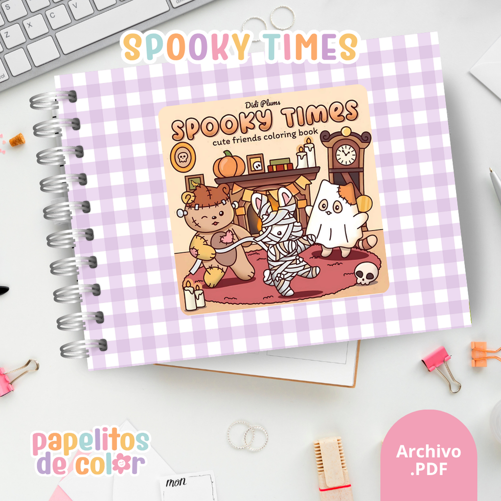 👻🖤 Cuaderno para pintar Spooky Times ✨🎨