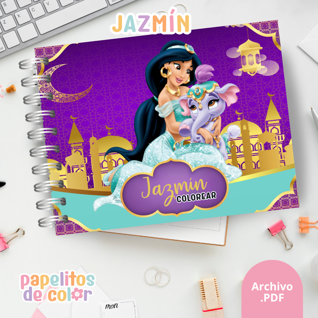 🕌 Libro para pintar Jazmín 🕌