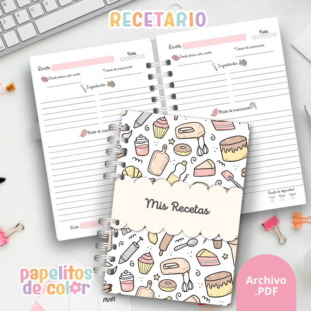 Recetario para Mamá – Imprimible 🍳✨