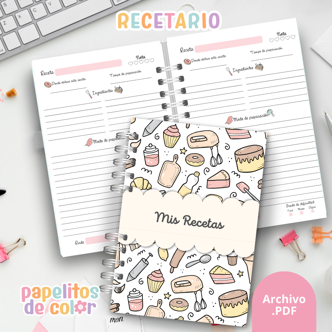 Recetario para Mamá – Imprimible 🍳✨