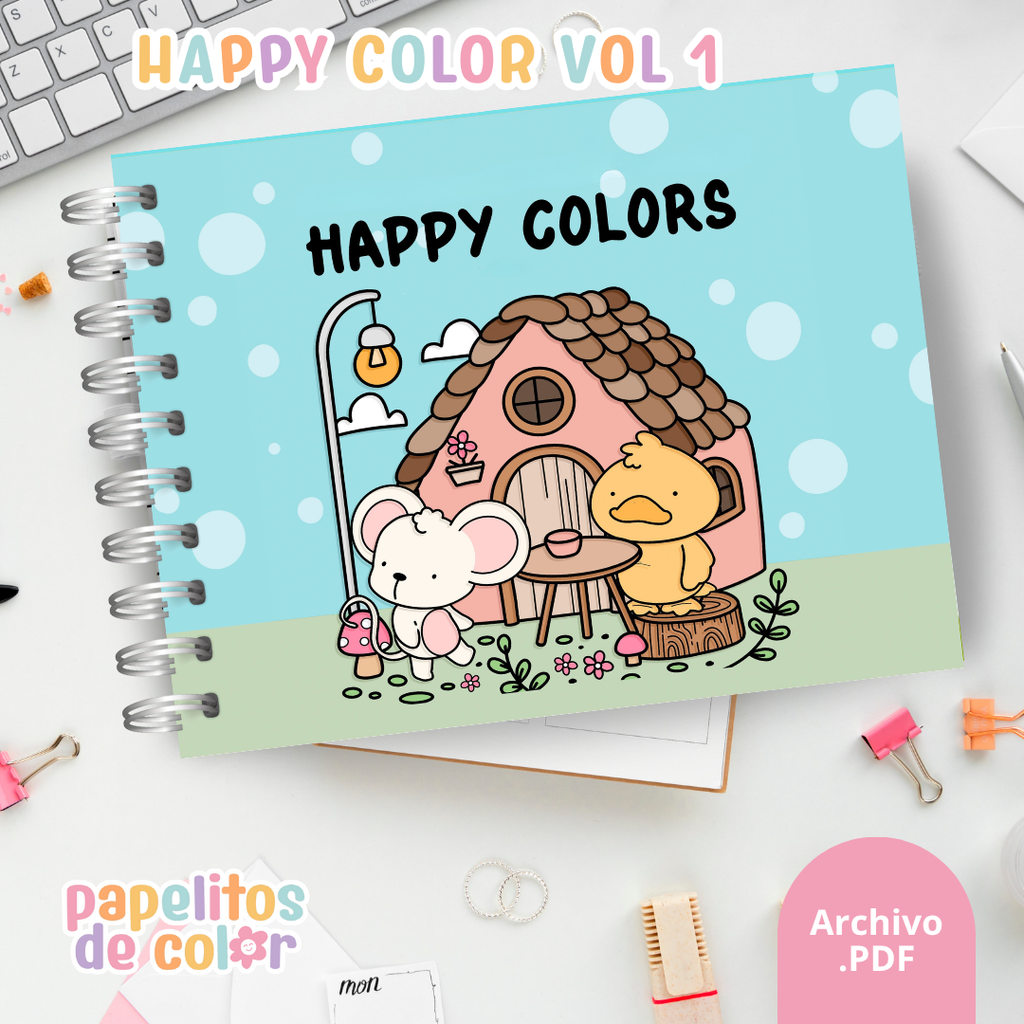 🎨 Libro para Pintar – Happy Colors VOL1.