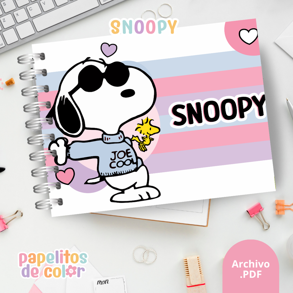 🐶✨ Libro para Pintar Snoopy 🎨💖