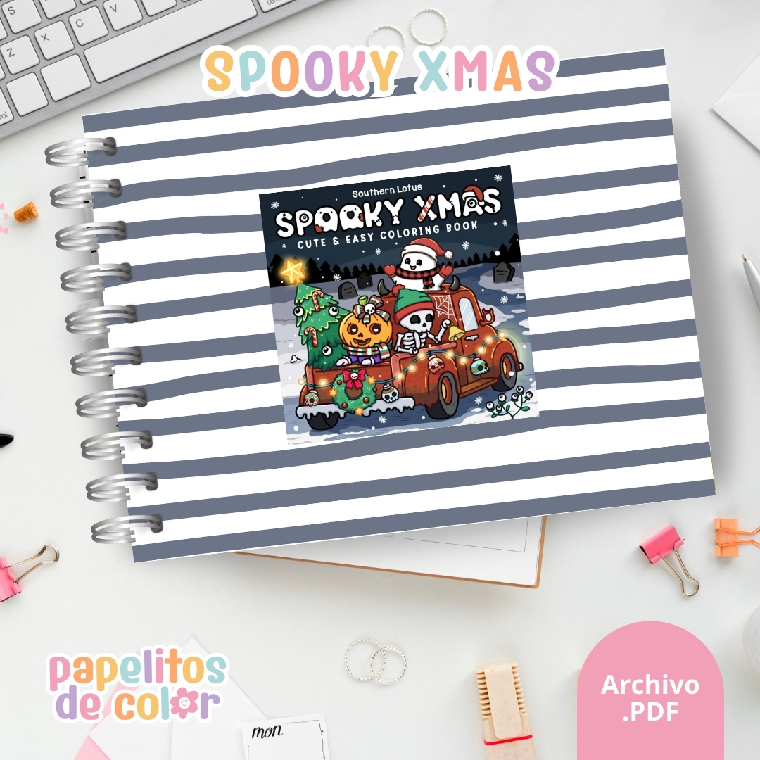 🎄👻 Cuaderno para pintar Spooky Xmas ✨🎨