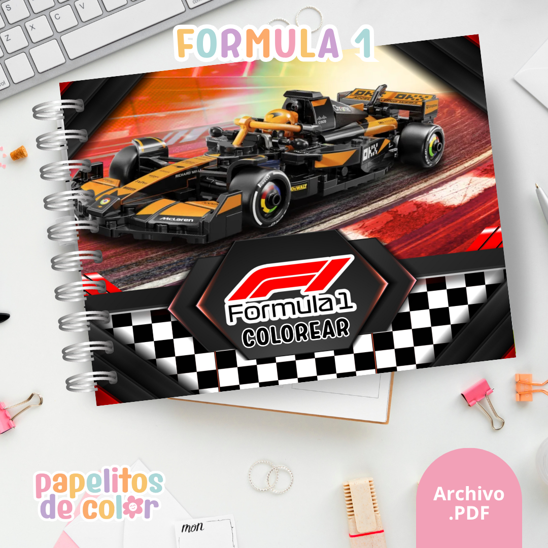 🏁 Libro para pintar Fórmula 1 🏁