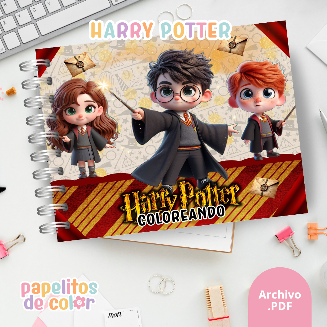 🪄✨ Cuaderno para pintar Harry Potter ✨📖