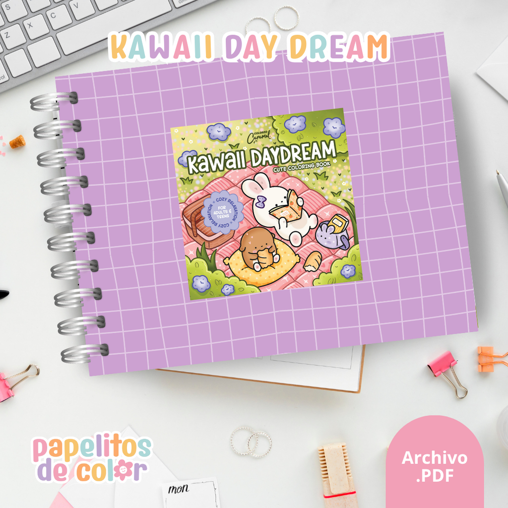 🎨💖Libro para pintar Kawaii Day Dream 🌈💭✨