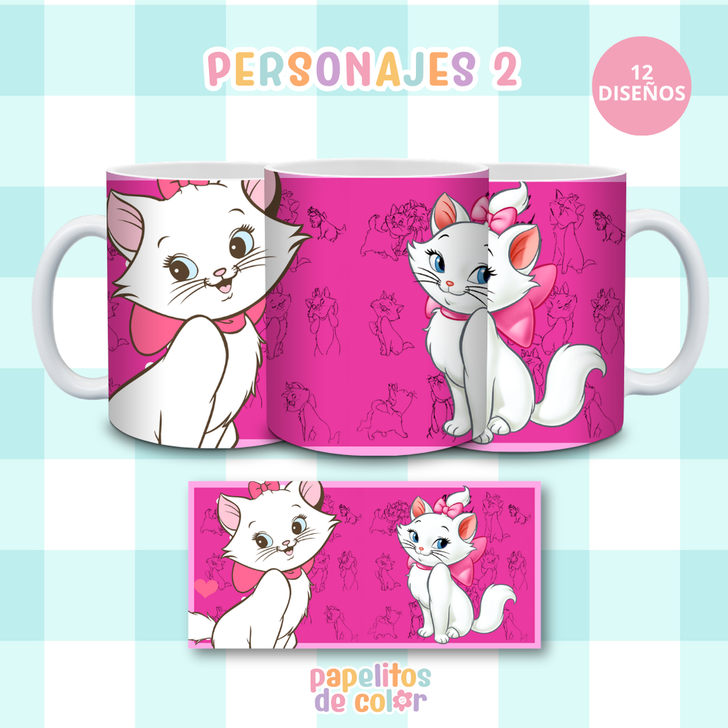 ☕🎨 Diseños para Tazas – Personajes Vol. 2 ✨💖