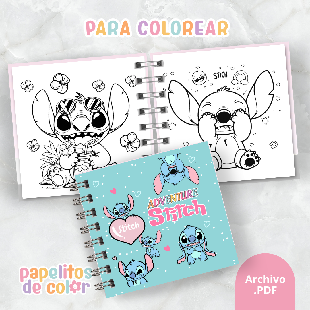 💙 Libro para Pintar – Stitch