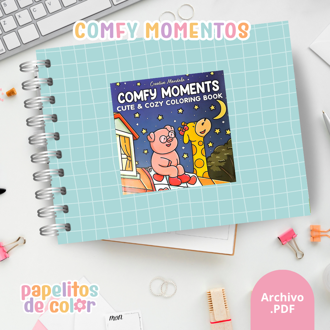 🤎🎨Libro para pintar Comfy Moments ☕🛋️✨