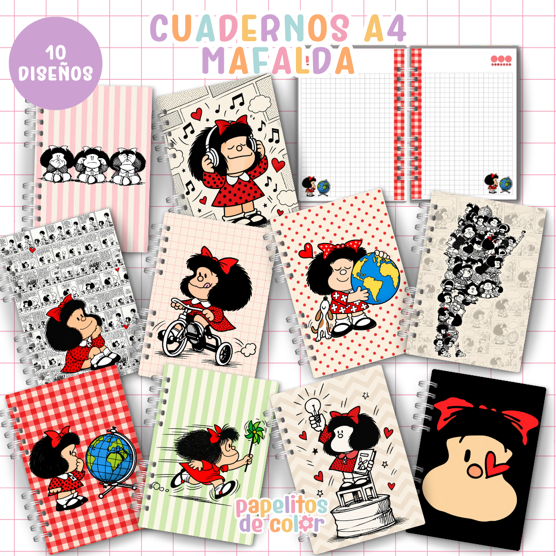 📚 Cuadernos A4 Mafalda 2027