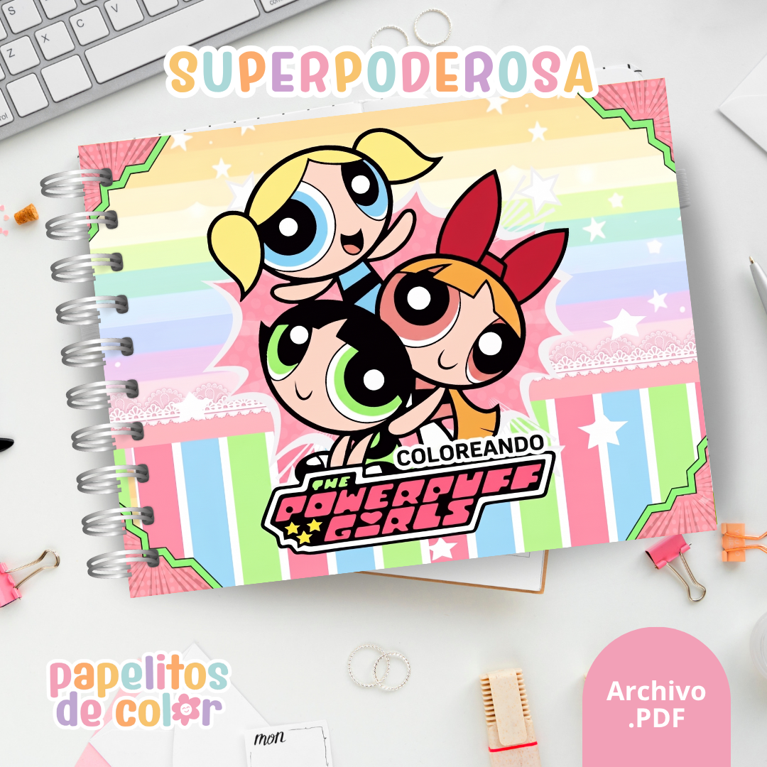 🎨 Libro para Pintar de Las Chicas Superpoderosas 💖⚡✨