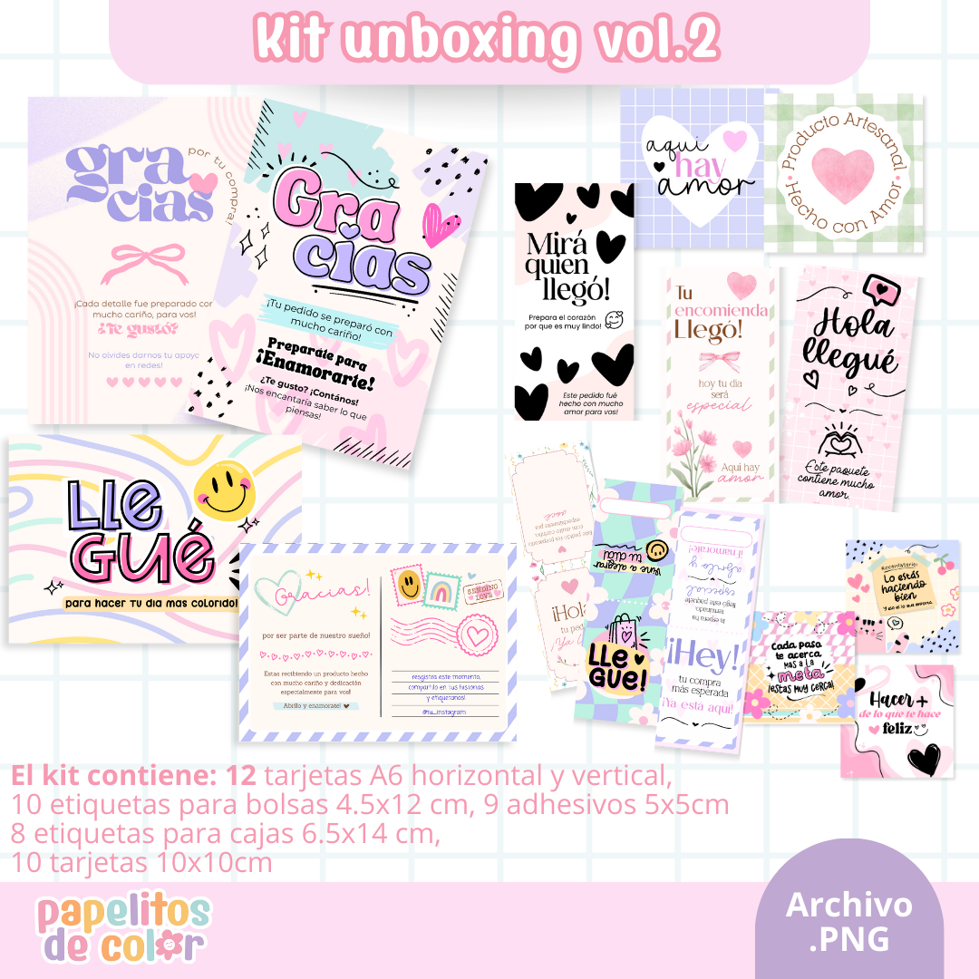 🧡 Kit Unboxing Vol. 2 – Empaques con estilo