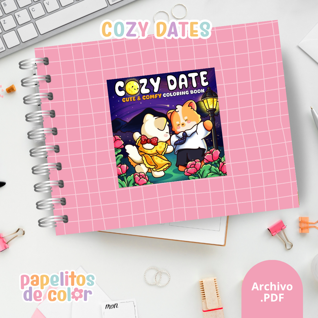 🎨Libro para pintar Cozy Date Vol. 2 💕🕯️✨