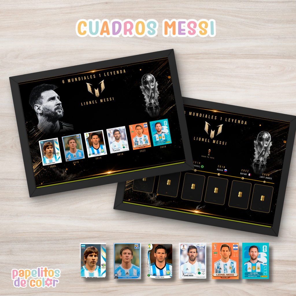 ⚽ Cuadros Messi  + Figuritas |  Editables en Canva🐐⚽