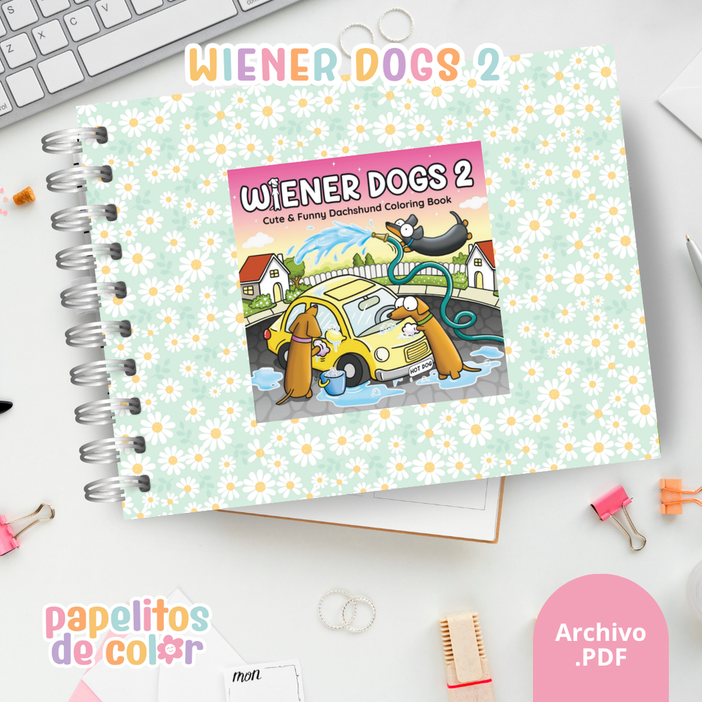🐶🌭 Libro para Pintar Wiener Dogs 2 ✨🎨