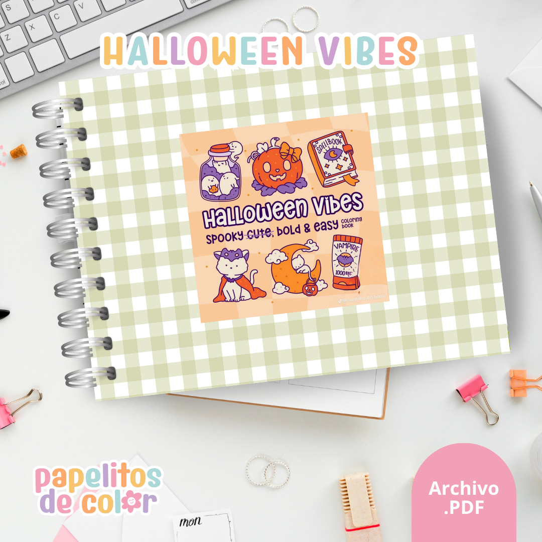🎃🖤 Cuaderno para pintar Halloween Vibes ✨🎨
