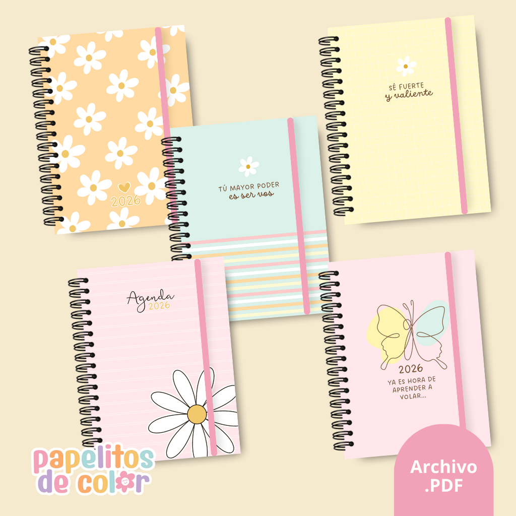 Pack 25 Portadas Agendas - Kit 5