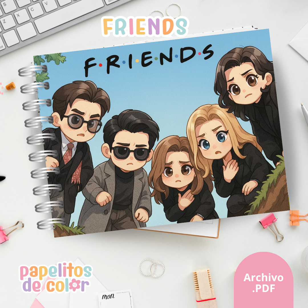 ☕🎶 Libro para pintar F.R.I.E.N.D.S 🛋️🎨