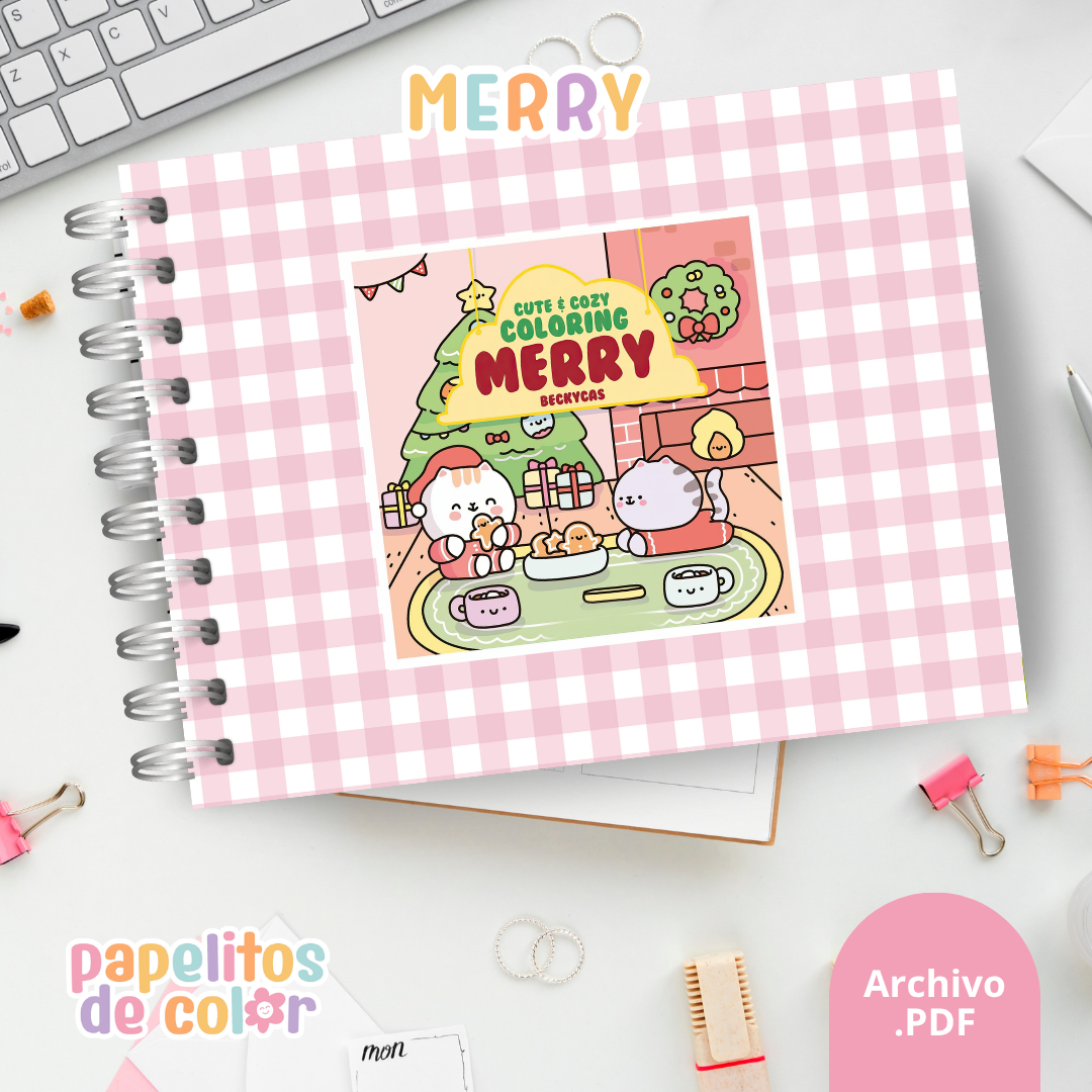 🎄🎨 Libro para Pintar Merry ✨