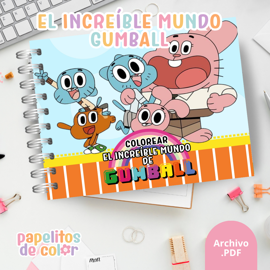🎨 Libro para pintar El increíble mundo de Gumball 🎨