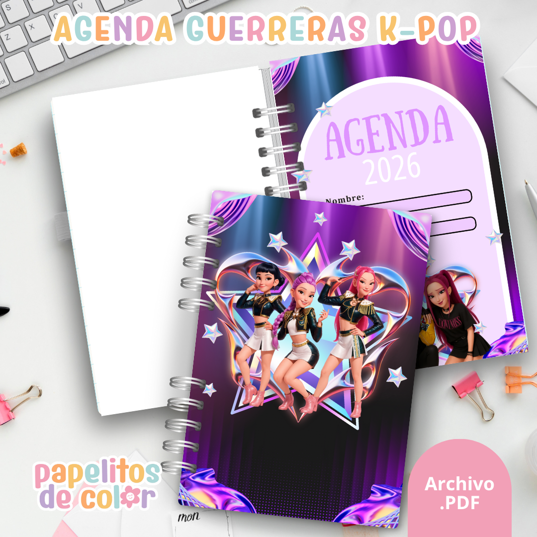 📔 Agenda Guerreras K-Pop 2026 ✨