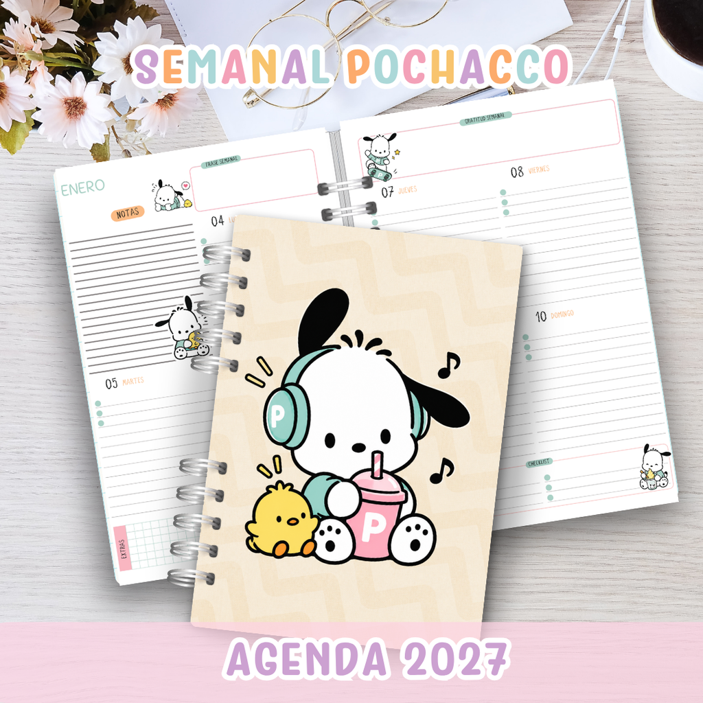 📔 Agenda Pochaco Semanal 2027 ✨