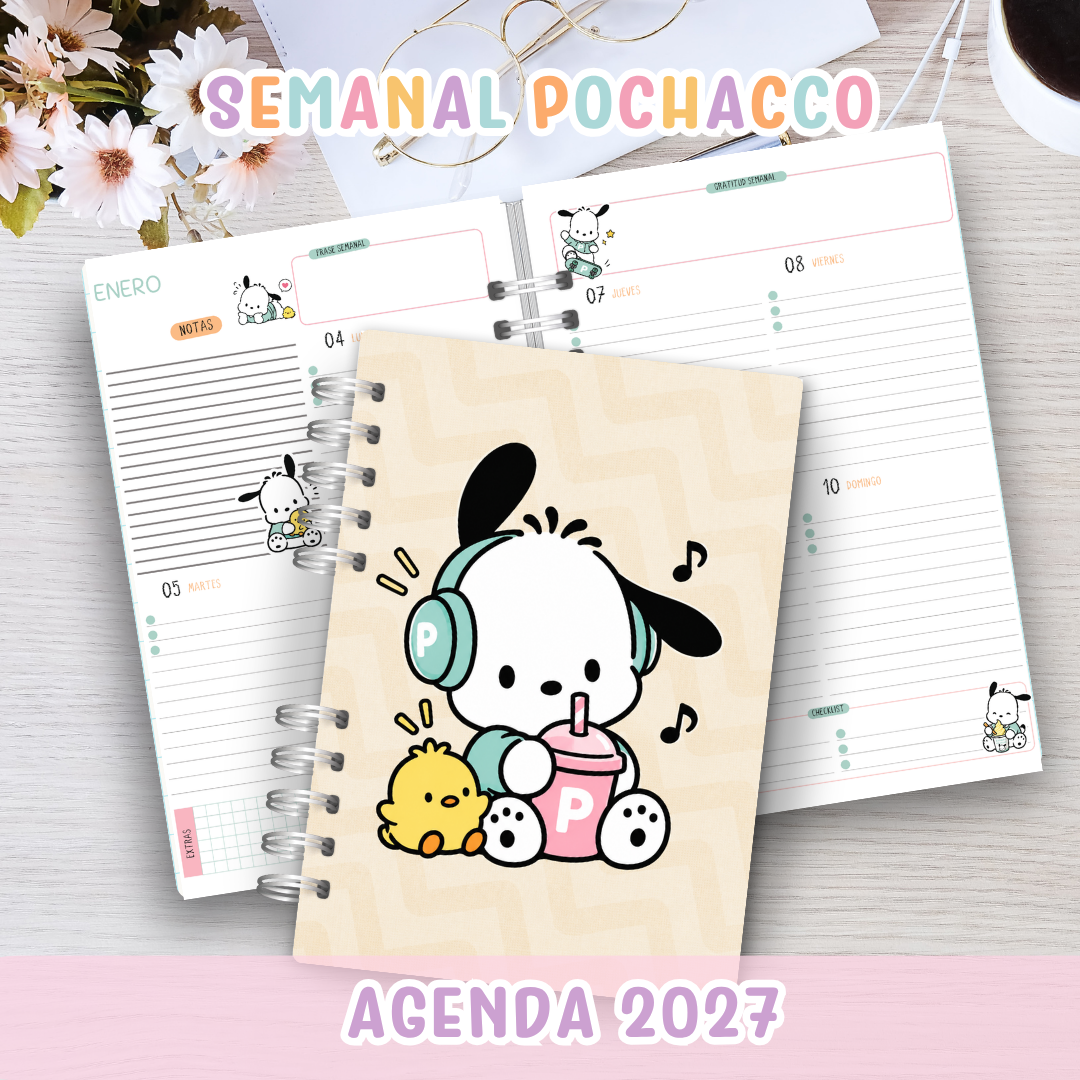 📔 Agenda Pochaco Semanal 2027 ✨