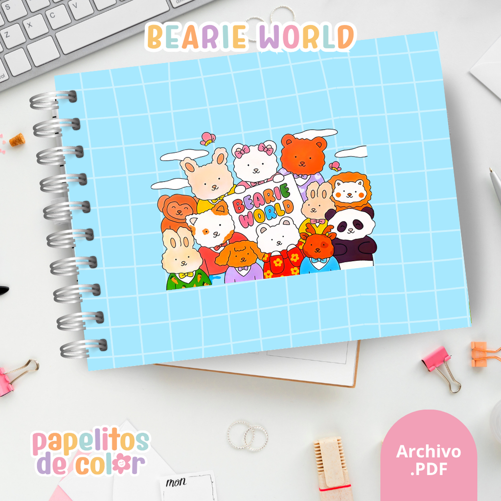 🐻 Libro para Pintar Bearie World  🎨✨