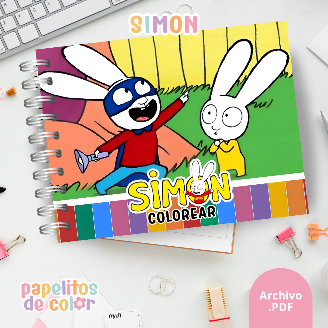 🎶🎨 Libro para pintar Simón 💙✨