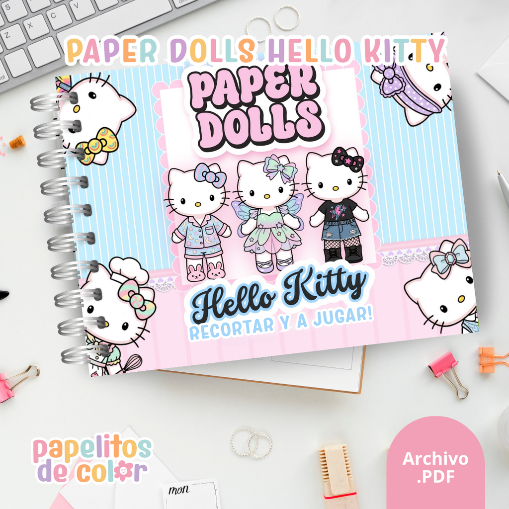 🎀🐱 ¡Paper Dolls Hello Kitty! 🌸💖